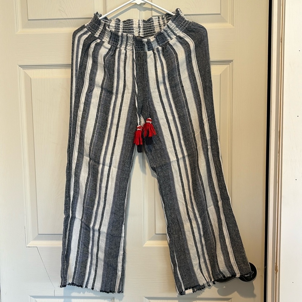 Indigo Reign linen pants